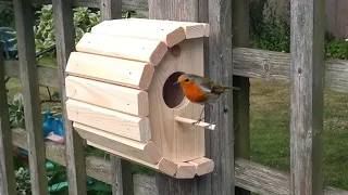 casa para aves de madera /  wooden bird house