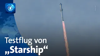 Dritter Testflug von Raketensystem „Starship“