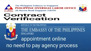 How to make appointment online Philippine Overseas Labor Office verification Contract