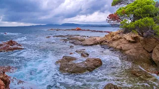 Relaxing Waves On A Cloudy Day - Sounds Of Mediterranean Sea All Day Long