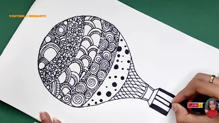 HOT AIR BALLOON DOODLE ART || DOODLING WITH ME