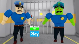 STRONG POLICE MAN (UPDATE👮) PRISON BORRY BREAKOUT! [OBBY] FULL GAMEPLAY #roblox #obby