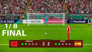 Morocco VS Spain  - Penalty Shootout | 1/8 Final | FIFA World Cup Qatar 2022 | eFootball PES 21