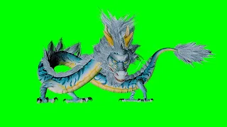 dragon, green screen dragon, green background dragon/龍，綠屏龍素材