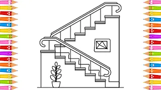 Stair Drawing Coloring Videos for Kids  Educational & Fun !