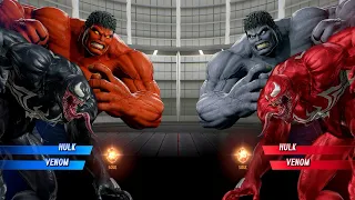 Red Hulk & Venom VS Grey Hulk & Red Venom - Marvel vs Capcom Infinite