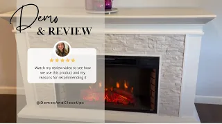 Canyon Heights Faux Stacked Stone Electric Fireplace Review - Best Fireplace from Amazon!