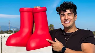 FAKE Big Red Boots Prank