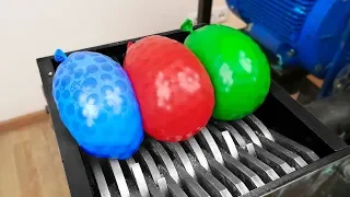 Shredding Machine Vs Giant Balloons!