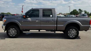 2014 FORD F250 LARIAT CREW STERLING GRAY GAS 4X4 WALKAROUND SOLD! 9680