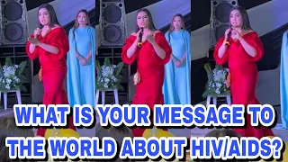 WHAT IS YOUR MESSAGE TO THE WORLD ABOUR HIV/AIDS??? MARIA SOFIA ALCANTARA