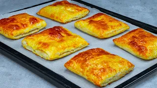 Дети больше не хотят пиццу! Пирожки из слоеного теста намного вкуснее