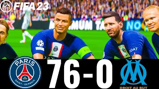 FIFA 23 - MESSI, RONALDO, MBAPPE, NEYMAR, ALL STARS - PSG 76-0 MARSEILLE | UCL FINAL |