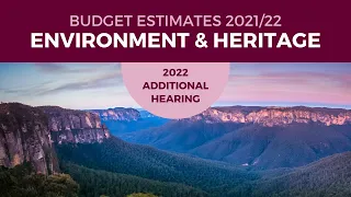 Budget Estimates 2021-2022 - Portfolio Committee No. 7 - 1 March 2022