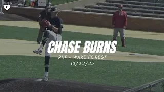 RHP Chase Burns, Wake Forest University - October 22nd, 2023