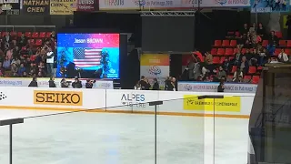 Jason Brown after Fs Kiss and cry - Grand Prix Grenoble - Men free - 24/11/2018