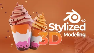 Ice Cream - Stylized 3d modeling in Blender 4.0 | PolyStellar