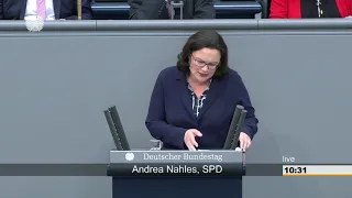 Andrea Nahles (SPD) -  Bundeskanzlerin und Bundeskanzleramt - 16. Mai 2018