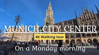 MUNICH-ON A MONDAY MORNING 4K city walk Video