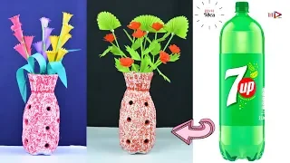 Plastic Bottle Craft Ideas Flower Vase | DIY Flower Pot Making at Home | Home Decor Idea