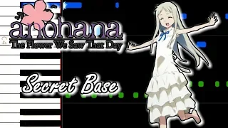 [Old Video] AnoHana - Secret Base (ED - Kimi ga Kureta Mono) | Synthesia Piano Tutorial