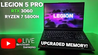 Lenovo Legion 5 PRO // RTX3060+5800H // Upgraded Memory // Live Benchmark