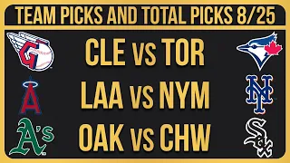 FREE MLB Picks Today 8/25/23 Baseball MLB Picks and Predictions