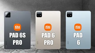 Xiaomi Pad 6S Pro Vs Xiaomi Pad 6 Pro Vs Xiaomi Pad 6