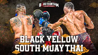 3 vs 3 ┃BLACK & YELLOW VS SOUTH MUAYTHAI ┃RUSUH ABISSS!!! #shorts  #bakuhantamchampionship