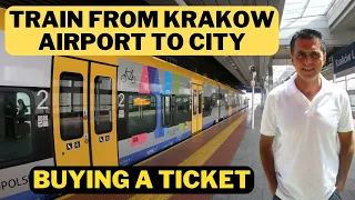 HOW TO GET FROM KRAKOW AIRPORT TO THE CITY BY TRAIN | BUYING A TICKET FROM THE MACHINE AT STATION