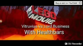 The LEGO Movie Vitruvius Vs Lord Business With Healthbars