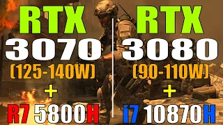 RYZEN 7 5800H + RTX 3070 vs INTEL i7 10870H + RTX 3080 || GAMING LAPTOP ||