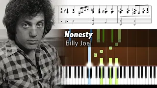 Billy Joel - Honesty - Accurate Piano Tutorial with Sheet Music