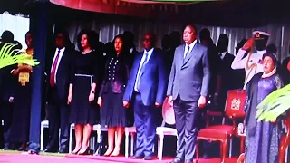 The 19 last gun shot salute for the late.H.E president mwai kibaki after his body was laid to rest