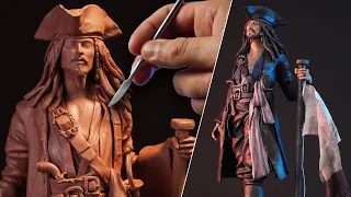 Sculpting CAPTAIN JACK SPARROW | Pirates Of The Caribbean
