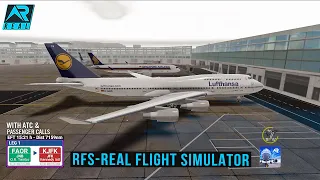 RFS - Real Flight Simulator-Johannesburg to New York ||Full Flight||B747||Lufthansa||FHD||RealRoute