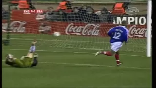 England 0-2 France, International Friendly 1999