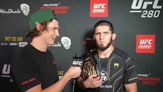 UFC 280: Ислам Махачев - "Последние полгода Хабиб не разрешал ходить никуда кроме зала"