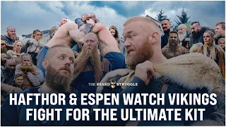 Hafthor Bjornsson & Espen Hatleskog watch two Vikings fight for The Beard Struggle Ultimate kit 🔥🔥🔥