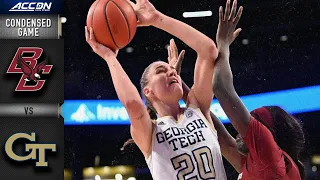 Boston College vs. Georgia Tech Condensed Game | 2021-22 ACC Women’s Basketball