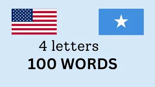 100 WORDS || English to somali Translation  4Letters