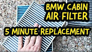 BMW Cabin Air Filter Replacement - X7 X5 X6 X3 7-series 5-series 3-series filter removal and install
