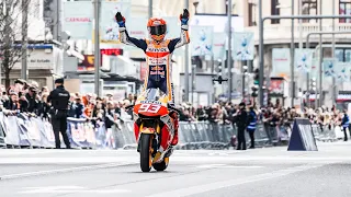 6 time MotoGP champion Repsol Honda star Marc Márquez through the streets of Madrid