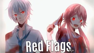 【Nightcore】↬ Red Flags (Switching Vocals)(SPED UP)||AMV||Rope木村