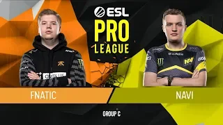 CS:GO - fnatic vs. Natus Vincere [Nuke] Map 1 - Group C - ESL Pro League Season 9 Europe