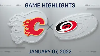 NHL Highlights | Flames vs. Hurricanes - Jan. 7, 2022