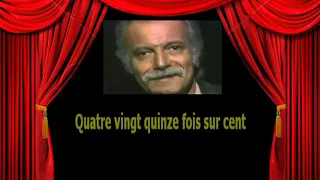 Karaoké Georges Brassens   Quatre vingt quinze pour cent