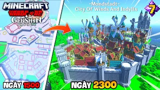 I SPENT 730 HOURS TO BUILD MONDSTADT CITY IN MINECRAFT HARDCORE!