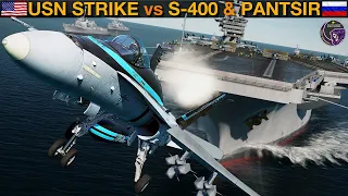 Can A US Navy Coordinated ToT Strike Beat An S-400 & Pantsir IADS? (WarGames 65) | DCS