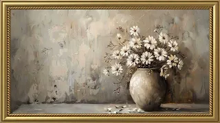 Vintage Beautiful Flowers Painting | Frame TV Art Screensaver for TV Wallpaper